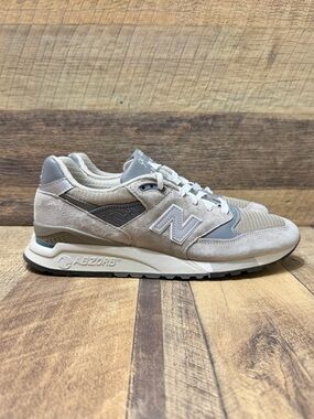 New Balance 998 Grey Reflective Silver Athletic Running Shoes Size 10 Men NWT